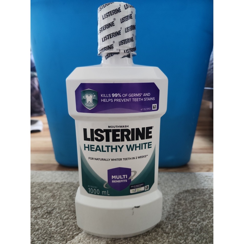 New LISTERINE HEALTHY WHITE MOUTHWASH MULTI BENEFITS 1000 ML